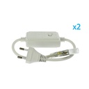 2 PZ Spina Alimentatore Trasformatore Raddrizzatore 4 Pin RGB Passo 12mm Con Mini Controller Per Bobina Led RGB 220V Fino a 50 Metri 500W