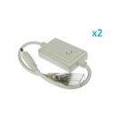 2 PZ Spina Alimentatore Trasformatore Raddrizzatore 4 Pin RGB Passo 13,5mm Con Mini Controller 8 Programmi Per Striscia Led RGB 220V