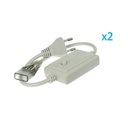 2 PZ Spina Alimentatore Trasformatore Raddrizzatore 4 Pin RGB Passo 13,5mm Con Mini Controller 8 Programmi Per Striscia Led RGB 220V