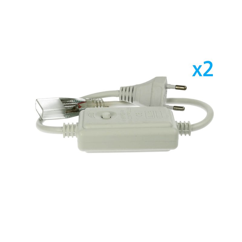 2 PZ Spina Alimentatore Trasformatore Raddrizzatore 4 Pin RGB Passo 13,5mm Con Mini Controller 8 Programmi Per Striscia Led RGB 220V