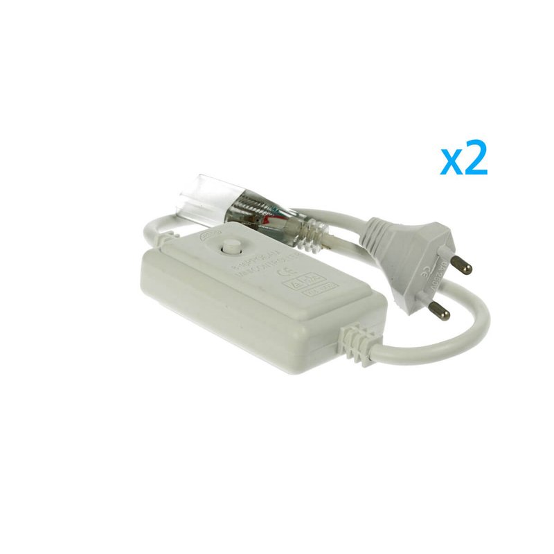 2 PZ Spina Alimentatore Trasformatore Raddrizzatore 4 Pin RGB Passo 13,5mm Con Mini Controller 8 Programmi Per Striscia Led RGB 220V