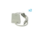 2 PZ Spina Alimentatore Trasformatore Raddrizzatore 4 Pin RGB Passo 13,5mm Con Mini Controller 8 Programmi Per Striscia Led RGB 220V