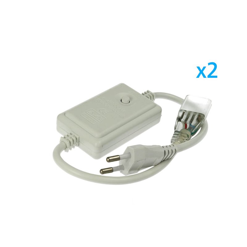2 PZ Spina Alimentatore Trasformatore Raddrizzatore 4 Pin RGB Passo 13,5mm Con Mini Controller 8 Programmi Per Striscia Led RGB 220V