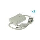 2 PZ Spina Alimentatore Trasformatore Raddrizzatore 4 Pin RGB Passo 13,5mm Con Mini Controller 8 Programmi Per Striscia Led RGB 220V