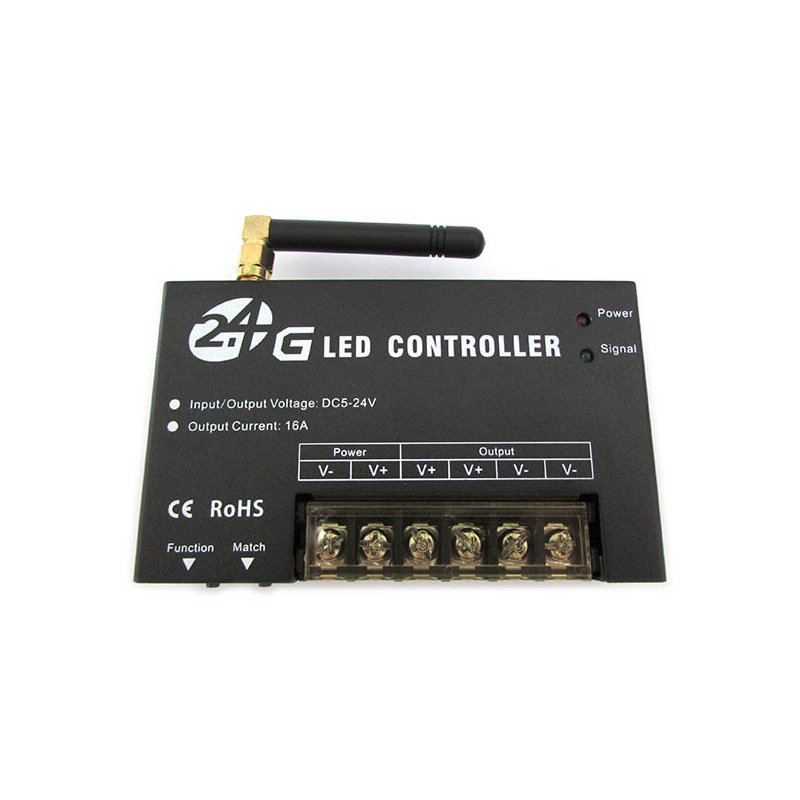 Led Dimmer Mono Colore Centralina 2,4G Controller Telecomando RF Wireless 12V 24V 16A Bobina Led RF203