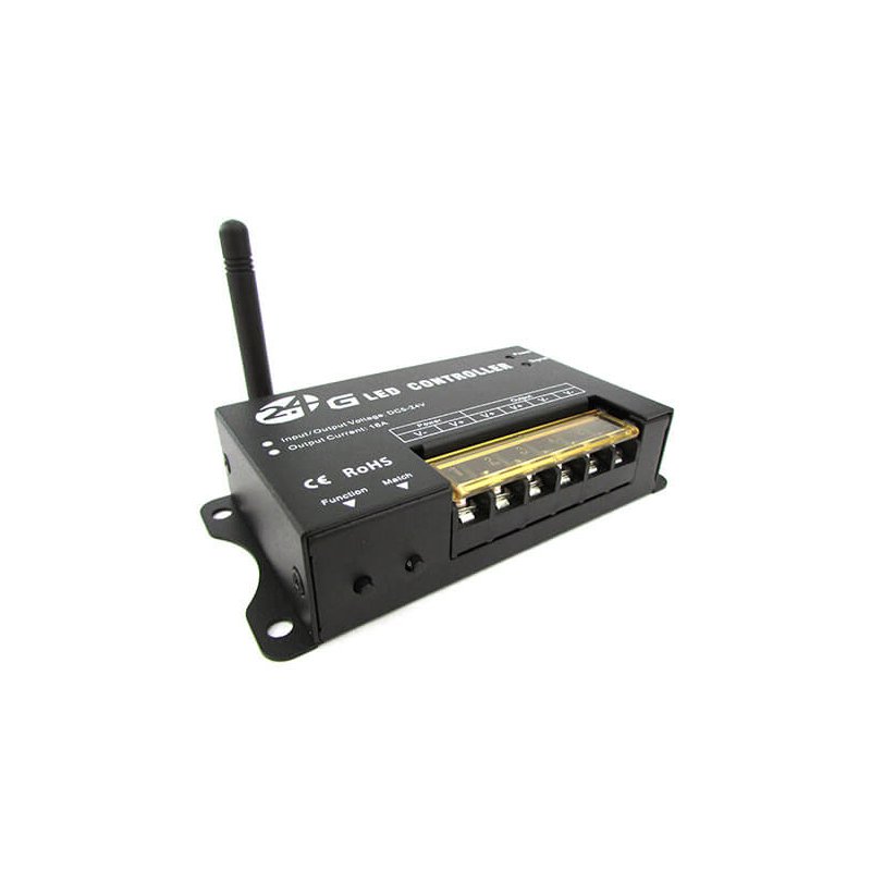 Led Dimmer Mono Colore Centralina 2,4G Controller Telecomando RF Wireless 12V 24V 16A Bobina Led RF203