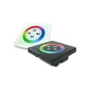 Centralina RGB Led Kit Controller Touch Panel Full Color Da Incasso Quadrata 12V 144W Sfondo Bianco TM08