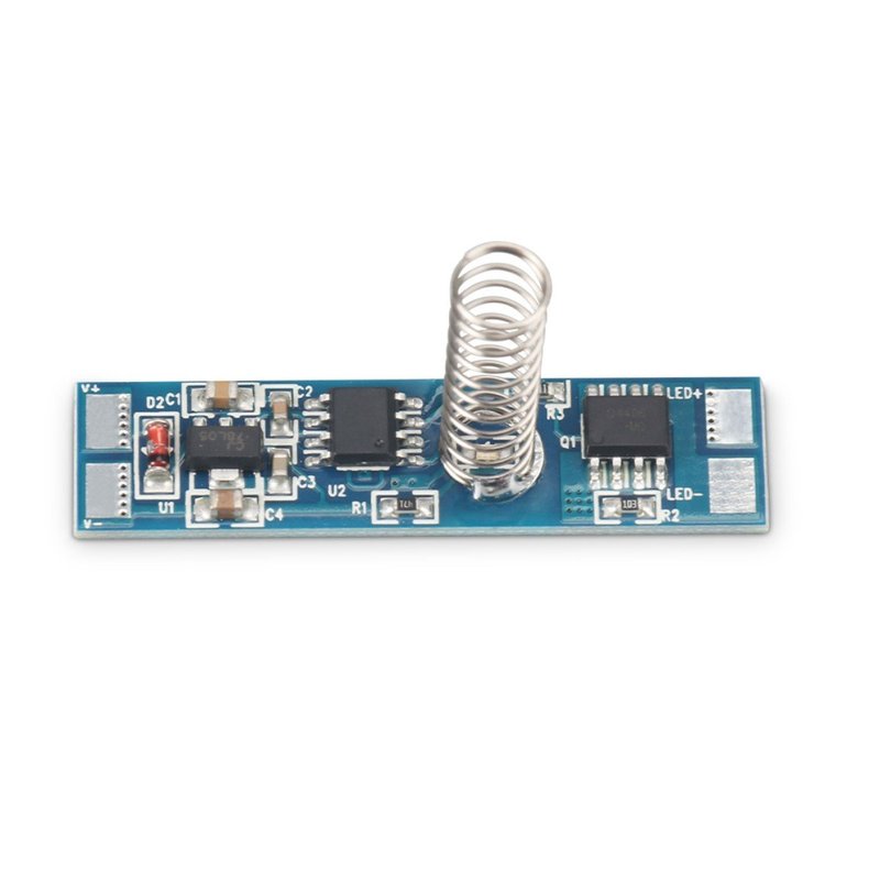Interruttore Led Dimmer Touch Con Indicatore Led Blu 12V 24V 4A Memoria Anche Dopo Interruzione Corrente