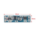 Interruttore Led Dimmer Touch Con Indicatore Led Blu 12V 24V 4A Memoria Anche Dopo Interruzione Corrente