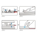 Interruttore Led Dimmer Touch Con Indicatore Led Blu 12V 24V 4A Memoria Anche Dopo Interruzione Corrente