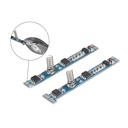 Mini Interruttore Led Dimmer Touch Slim Tagliabile Per Profilo Alluminio da 6mm fino 12mm Con Led Blu 12V 24V 4A