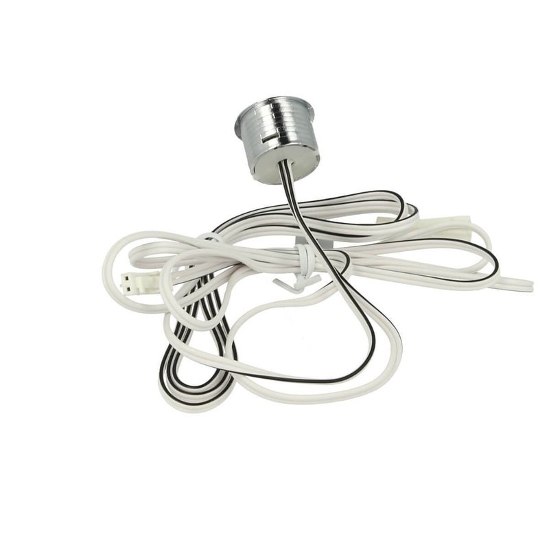 Interruttore Led Dimmer Touch Da Incasso Colore Alluminio Con Led Blue Memoria 12V 24V 2A Foro 18mm Per Mobile Armadio Anta Cucina