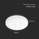 Sensore di Movimento a Microonde 1000W Rilevamento a 360° Montaggio a Plafone SKU-23163
