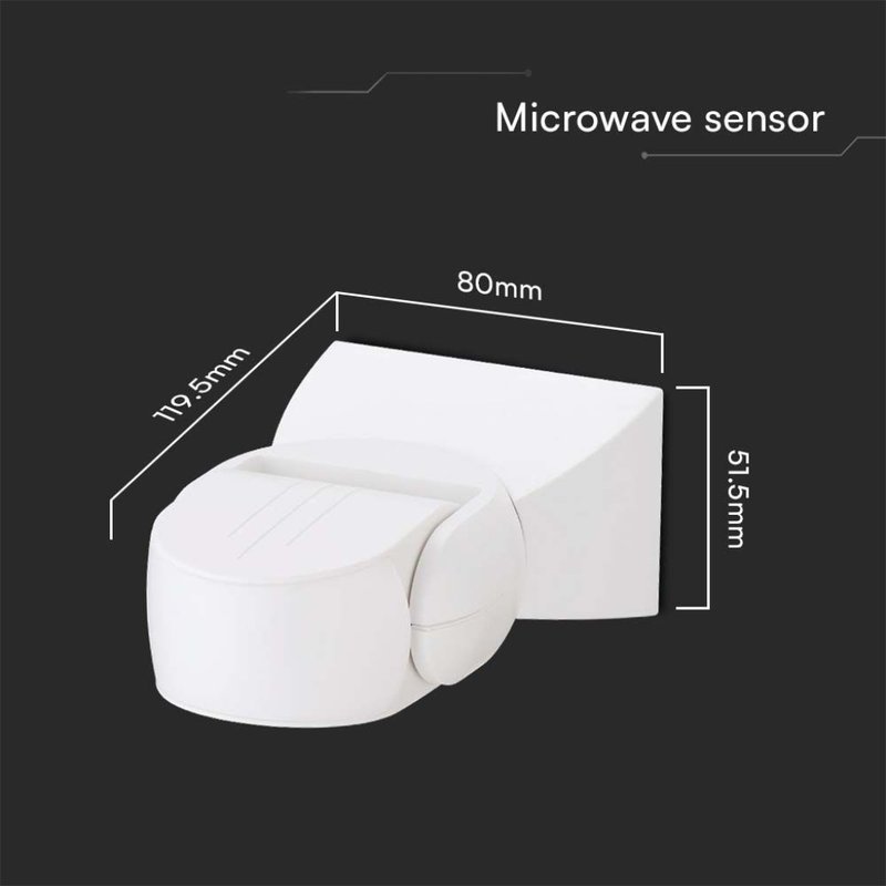 Sensore di Movimento a microonde 180° 300W Montaggio a Parete IP65 SKU-23164