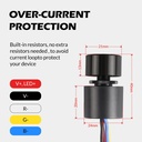 Micro Pulsante Illuminazione LED RGB con Funzione Dimmer CCT con Memoria 12-24VDC Corrente 3A/CH IP65 Interruttore Controllo Versatile dell'Illuminazione con Doppio Click Triplo Click e Rotazione del Pulsante