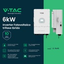 Inverter Fotovoltaico Deye Trifase Ibrido On-Grid/Off-Grid 6kW CEI 0-21 con Schermo LCD Touch a Colori, Smart Meter Integrato, WiFi e TA Inclusi Garanzia 10 Anni IP65 SKU-11788
