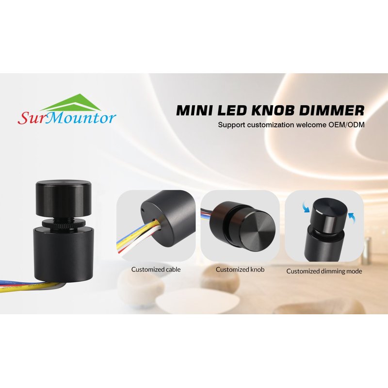 Micro Pulsante Illuminazione LED RGB con Funzione Dimmer CCT con Memoria 12-24VDC Corrente 3A/CH IP65 Interruttore Controllo Versatile dell'Illuminazione con Doppio Click Triplo Click e Rotazione del Pulsante