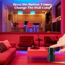Micro Pulsante Illuminazione LED RGB con Funzione Dimmer CCT con Memoria 12-24VDC Corrente 3A/CH IP65 Interruttore Controllo Versatile dell'Illuminazione con Doppio Click Triplo Click e Rotazione del Pulsante
