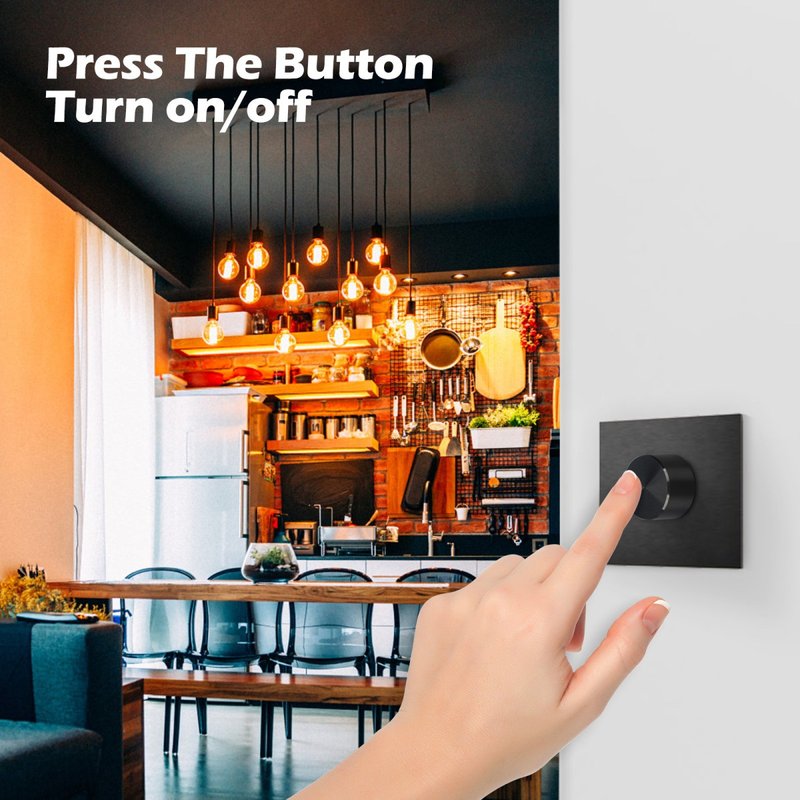 Micro Pulsante Illuminazione LED RGB con Funzione Dimmer CCT con Memoria 12-24VDC Corrente 3A/CH IP65 Interruttore Controllo Versatile dell'Illuminazione con Doppio Click Triplo Click e Rotazione del Pulsante