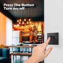Micro Pulsante Illuminazione LED RGB con Funzione Dimmer CCT con Memoria 12-24VDC Corrente 3A/CH IP65 Interruttore Controllo Versatile dell'Illuminazione con Doppio Click Triplo Click e Rotazione del Pulsante