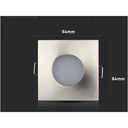 Porta Faretto Led GU10 MR16 Incasso Quadrato Colore Nichel Satinato Impermeabile IP54 SKU-3616