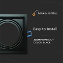 Carcassa Plafoniera Da Incasso Orientabile Quadrato Per 1 Posto Lampada Led AR111 Colore Nero SKU-3581