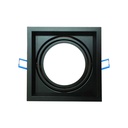 Carcassa Plafoniera Da Incasso Orientabile Quadrato Per 1 Posto Lampada Led AR111 Colore Nero SKU-3581
