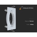 2 PZ Porta Faretti Led GU10 MR16 Quadrato Orientabile Con Molla Colore Bianco SKU-8941