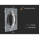 2 PZ Porta Faretti Led GU10 MR16 Quadrato Orientabile Con Molla Colore Nichel Satinato SKU-8942