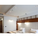 2 PZ Porta Faretti Led GU10 MR16 Quadrato Orientabile Con Molla Colore Cromato SKU-8943