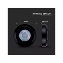 Sensore di Movimento PIR Slim Da Soffitto Muro Montaggio a Plafone Nero 360 Gradi SKU-6607
