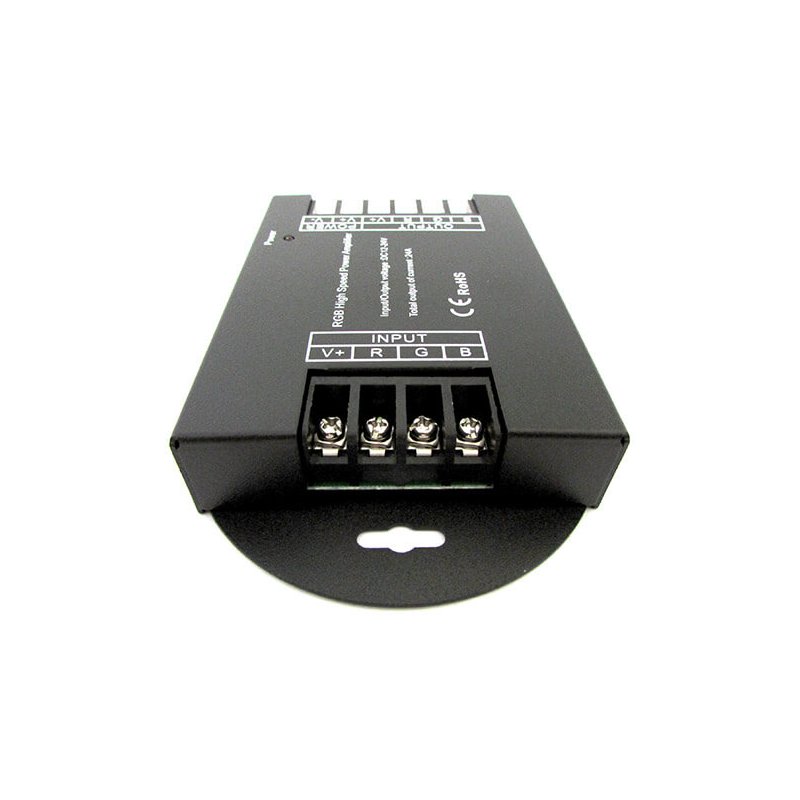 Amplificatore Segnale PWM Alta Velocita Per Striscia Led RGB e Mono Colore 12V 24V 3X8A AP100