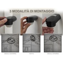 Sensore di Movimento PIR Montaggio a Parete Angolare Interno Esterno Nero SKU-6612