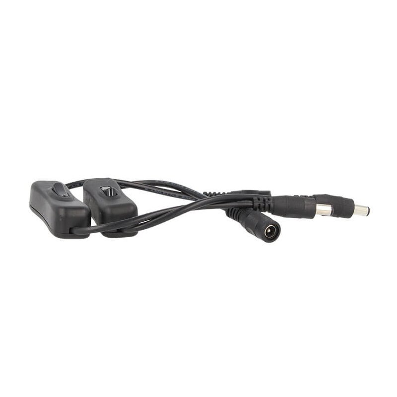 2 PZ Interruttore ON OFF Colore Nero Con Connettore Presa Femmina DC JACK e Spina Maschio 5,5mm x 2,1mm