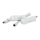 2 PZ Interruttore ON/OFF Colore Bianco Con Cavo Presa Femmina e Spina Maschio DC JACK 5,5mm x 2,1mm Per Alimentazione