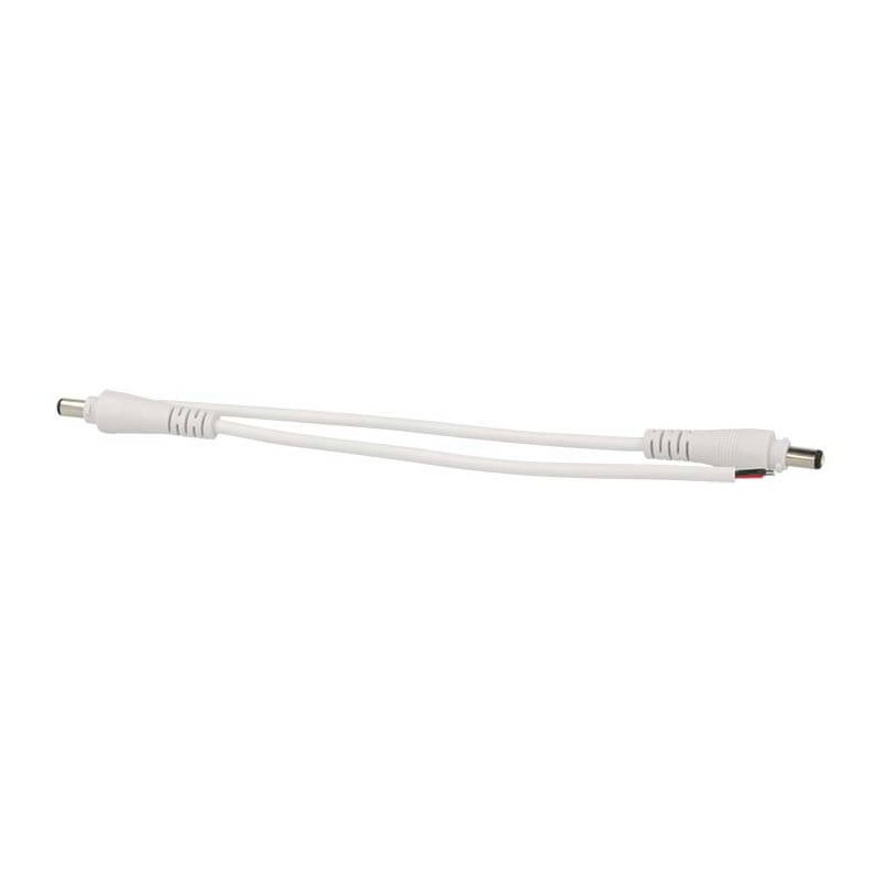 2 PZ Connettori Spinotto Maschio DC Con Lock Blocco Di Sicurezza Diametro 5,5mm x 2,1mm Colore Bianco