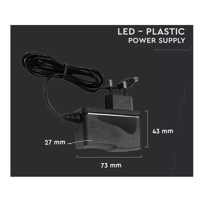 Trasformatore Alimentatore CV Con Spina da Presa Casa AC220V a DC 12V 1,5A 18W Colore Nero SKU-3237