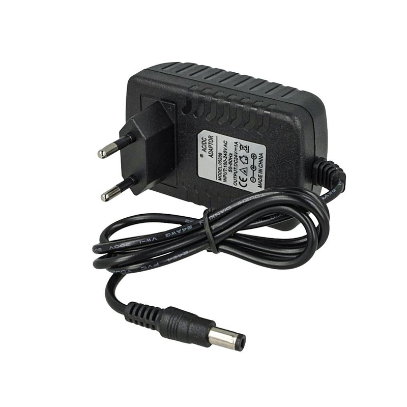 24V Trasformatore Alimentatore 24W 1A Con Spina da Presa Casa Da 220V a DC 24V Colore Nero