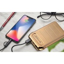 Portable Power Bank Gold 10000 Mah Dual USB Output e Input Micro USB e Tipo C SKU-8907