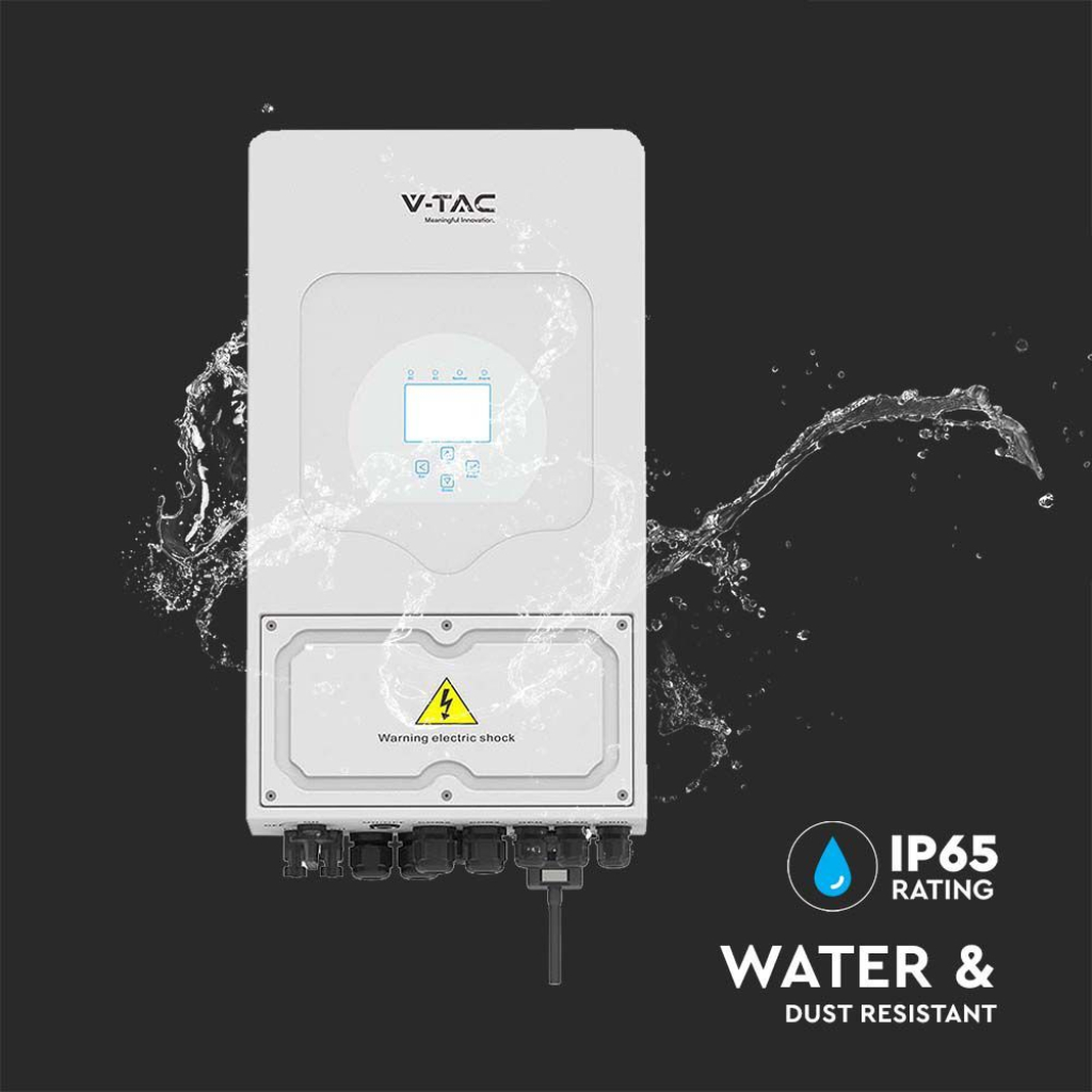 Inverter Fotovoltaico Deye Trifase Ibrido On-Grid/Off-Grid 10kW CEI 0-21 con Schermo LCD Touch a Colori, Smart Meter Integrato, WiFi e TA Inclusi Garanzia 10 Anni IP65 SKU-11542