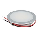 Mini Faretto Led Da Incasso Rotondo 5W AC/DC 12V DC 24V Bianco Caldo Foro 60mm Colore Alluminio Satinato
