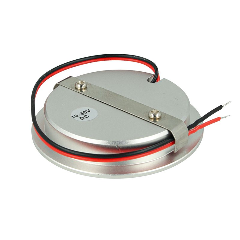 Mini Faretto Led Da Incasso Rotondo 5W AC/DC 12V DC 24V Bianco Caldo Foro 60mm Colore Alluminio Satinato