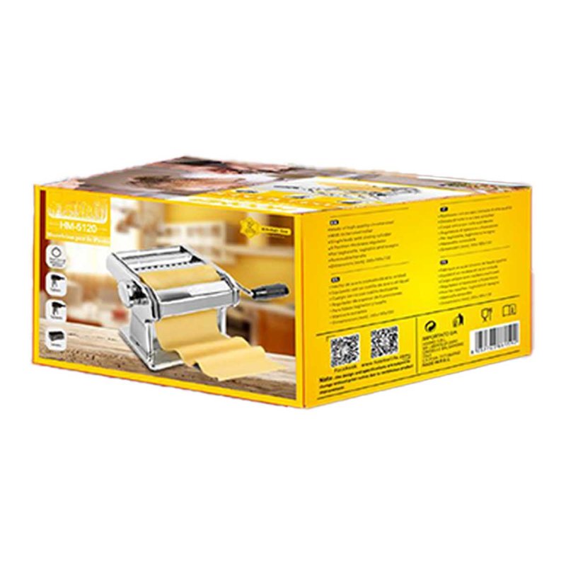 Macchina per Pasta con Trafile Staccabili Rulli in Acciaio Regolabile 9 Spessore Perfetto per Lasagne Tagliatelle e Tagliolini SKU 5120