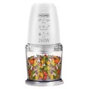 Tritatutto da Cucina Elettrico con Modalita Rapido 260W con Lama in Acciaio Inox Vassoio Capicita Max 500mL Bianco