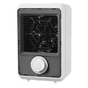 Mini Termoventilatore Elettrico 600W Termostato Regolabile con Protezione Anti Surriscaldamento Colore Bianco