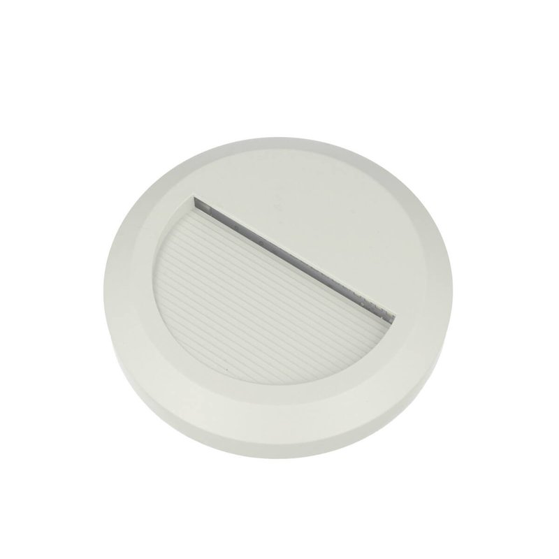 Faretto Luci Led Segnapasso Rotondo Carcassa Bianca 2W Bianco Neutro IP65 Montaggio a Plafone SKU-1314