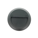 Faretto Luci Led Segnapasso Rotondo Carcassa Nera 2W Bianco Neutro IP65 Montaggio a Plafone SKU-1316