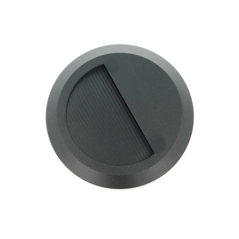 Faretto Luci Led Segnapasso Rotondo Carcassa Nera 2W Bianco Neutro IP65 Montaggio a Plafone SKU-1316