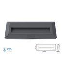 Faretto Luci Led Segnapasso Rettangolare Carcassa Nera 3W Neutro 4000K IP65 Montaggio a Plafone SKU-1328