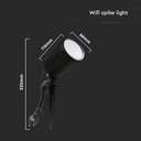 Faretto LED da Giardino 7W con Picchetto RGB 3in1 + CCT WiFi Colore Nero IP65 SKU-3014